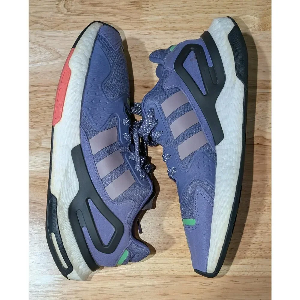 Adidas Mesh Sneakers Womens 8.5 Purple Low Top Running Walking Athletic Shoes